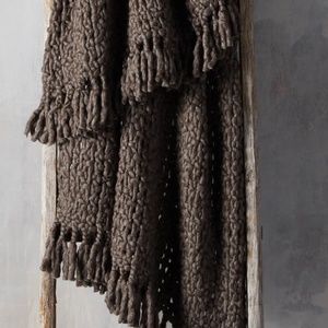 COPY - Arhaus Brown Chunky Throw  NEW